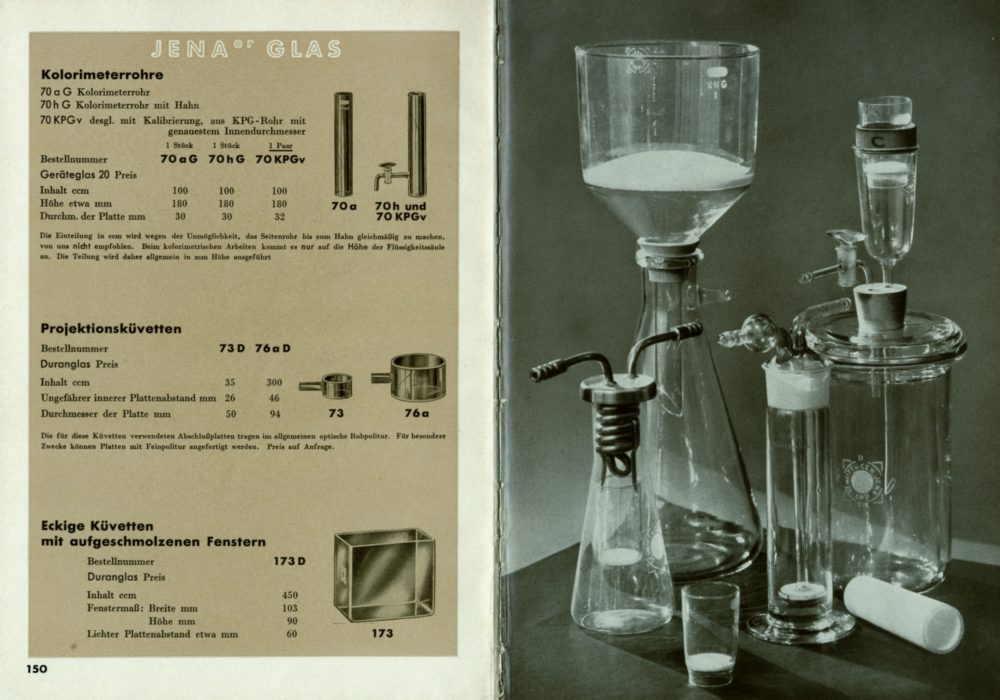 Omhoog gaan invoegen Alsjeblieft kijk CATALOG Schott & Gen. 'JENAer GLAS für Laboratorien' (Jena glass for  laboratories) 1937 - CIRQ collection