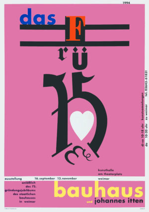 POSTER Johannes Itten 'Das Frühe Bauhaus' (The Early Bauhaus) 1994