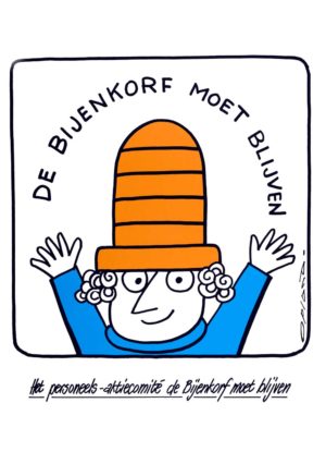 POSTER Opland 'De Bijenkorf moet blijven' 1982